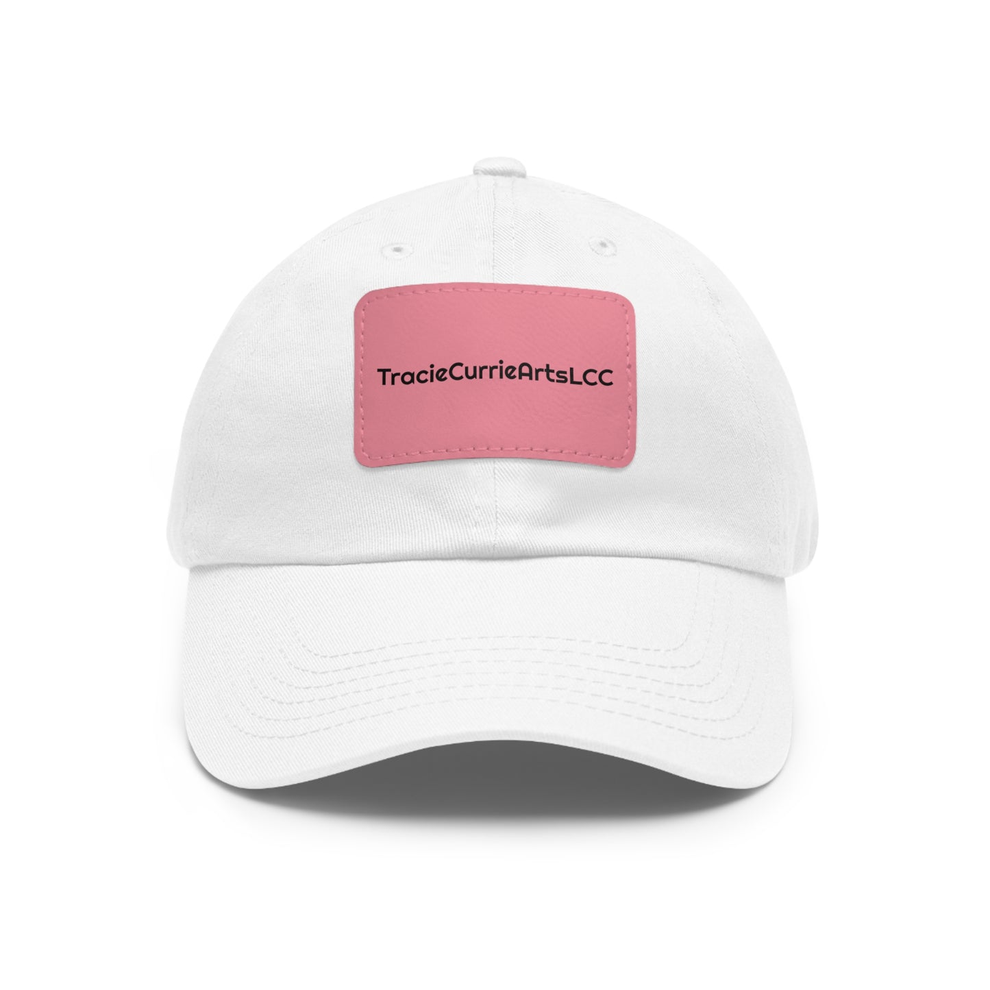 Dad Hat with Leather Patch "TracieCurrieArtsLLC"